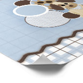 Babydusche Welpenbanner Poster (Ecke)