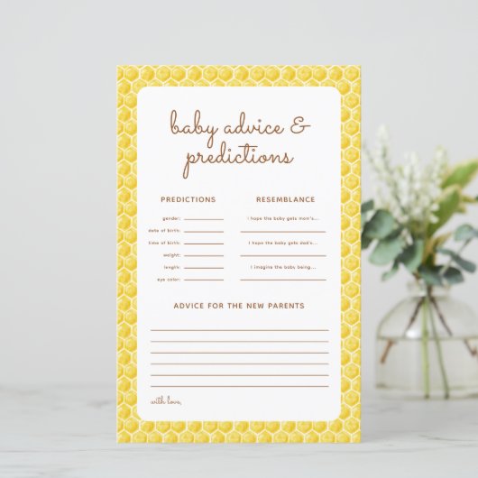 Babydusche Wie wird es sein? Vorhersagekarte (Stehend Vorderseite)