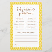 Babydusche Wie wird es sein? Vorhersagekarte (Vorderseite)