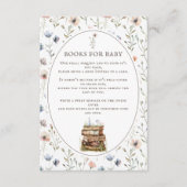 Babydusche Wildblume, bringen Sie ein Babybuch Begleitkarte (Vorderseite)