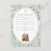 Babydusche Wildblume, bringen Sie ein Babybuch Begleitkarte (Vorderseite)