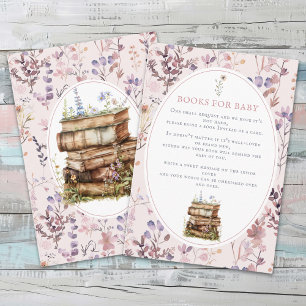 Babydusche Wildblume, bringen Sie ein Babybuch Begleitkarte