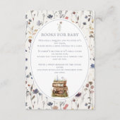 Babydusche Wildblume, bringen Sie ein Babybuch Begleitkarte (Vorderseite)