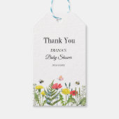 Babydusche Wildblume Geschenkanhänger (Vorderseite)