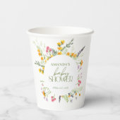 Babydusche Wildblumen Tischgeschirr Dekoration Pap Pappbecher (Rückseite)