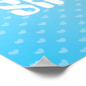 Babydusche Willkommenspender mit Elephant für Jung Poster (Ecke)