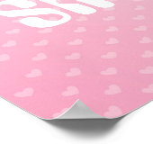 Babydusche Willkommenspender mit Elephant für Mädc Poster (Ecke)