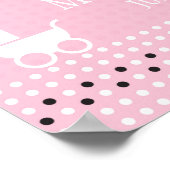 Babydusche Willkommenspender mit Roller für Mädche Poster (Ecke)