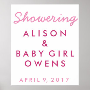 Babydusche Willkommenspender Poster