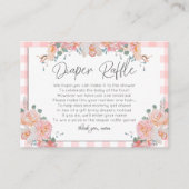 Babydusche-Windeln | BOHO Baby Shower Coral Begleitkarte (Vorderseite)