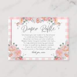 Babydusche-Windeln | BOHO Baby Shower Coral Begleitkarte