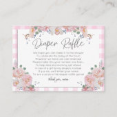 Babydusche-Windeln | BOHO Babydusche Rosa Begleitkarte (Vorderseite)