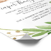 Babydusche Windeln Gedanken signieren Poster (Ecke)