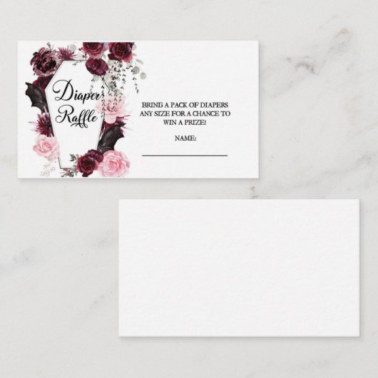 Babydusche, Windeln, Halloween-Thema Begleitkarte (Vorne/Hinten)