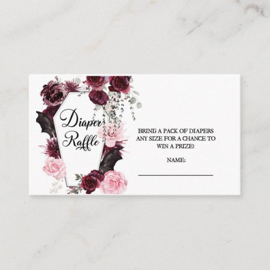 Babydusche, Windeln, Halloween-Thema Begleitkarte (Vorderseite)