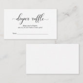 Babydusche, Windeln, modernes Schwarzes Drehbuch Begleitkarte (Vorne/Hinten)