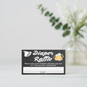 Babydusche Windeln Raffelkarten Begleitkarte (Stehend Vorderseite)