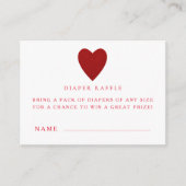 Babydusche-Windeln-Raffelkarten Begleitkarte (Vorderseite)