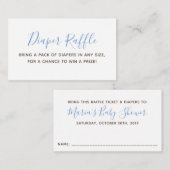 Babydusche-Windeln-Raffelschein Begleitkarte (Vorne/Hinten)