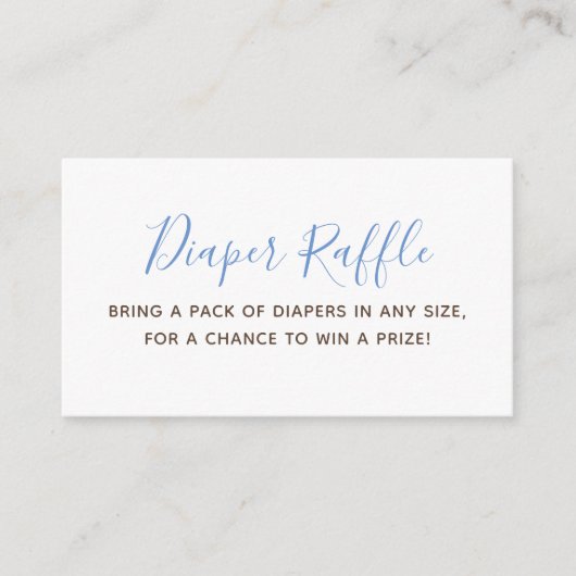 Babydusche-Windeln-Raffelschein Begleitkarte (Vorderseite)