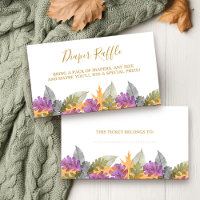 Babydusche Windeln Raffle Oktober Blätter