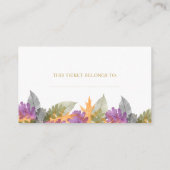 Babydusche Windeln Raffle Oktober Blätter Begleitkarte (Rückseite)