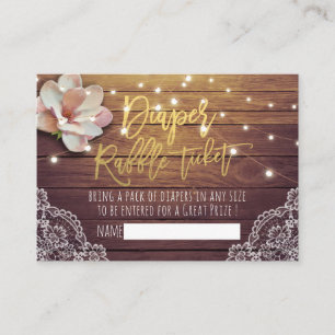 Babydusche Windeln Raffle Ticket Bläserleichtes Ho Begleitkarte