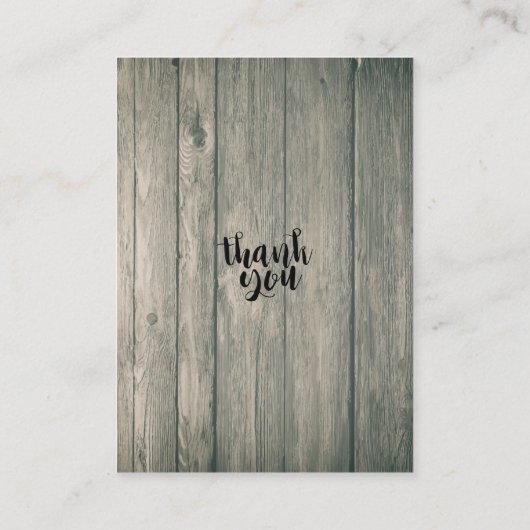 Babydusche Windeln Raffle Ticket Blume Holz Light Begleitkarte (Rückseite)