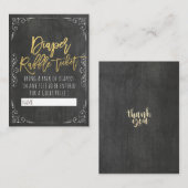 Babydusche Windeln Raffle Ticket Blumenhalskarte Begleitkarte (Vorne/Hinten)