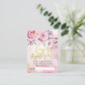 Babydusche Windeln Raffle Ticket Bohemische Blume Begleitkarte (Stehend Vorderseite)