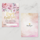 Babydusche Windeln Raffle Ticket Bohemische Blume Begleitkarte (Vorne/Hinten)