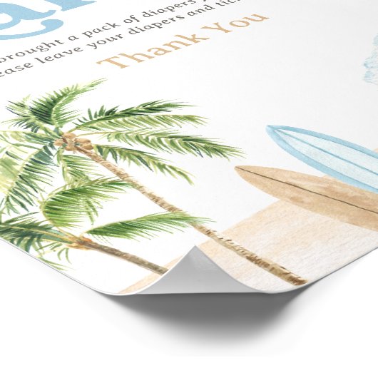 Babydusche Windeln Windeln Raffle Schild (Ecke)