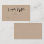 Babydusche Windelwanne, kreatives Rustikales Drehb Begleitkarte (Vorne/Hinten)