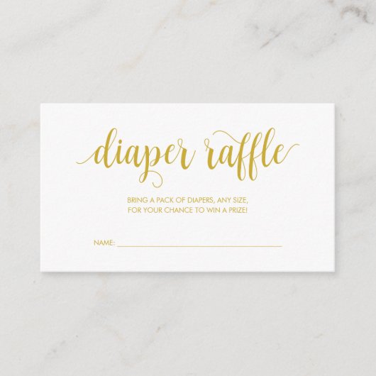 Babydusche Windelwanne, modernes Rustikales Gold Begleitkarte (Vorderseite)