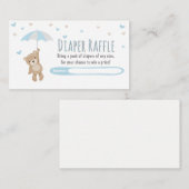 Babydusche Windelwanne Teddy Bear Blue Begleitkarte (Vorne/Hinten)