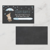 Babydusche Windelwanne Teddy Bear Blue Begleitkarte (Vorne/Hinten)