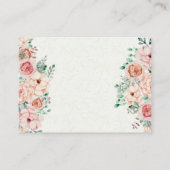 Babydusche Windelwanne Ticket Wasserfarbenflora Begleitkarte (Rückseite)