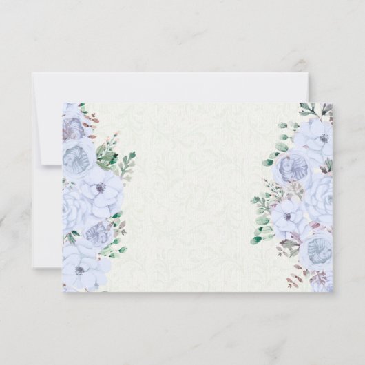 Babydusche Windelwanne Ticket Wasserfarbenflora Einladung (Rückseite)