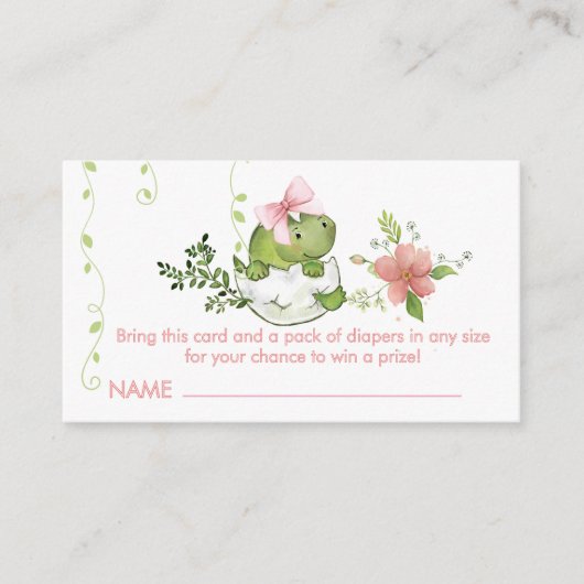 Babydusche-Windelwaschkarte für Mädchen Begleitkarte (Vorderseite)