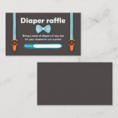 Babydusche Windelwaschkarte Kleiner Mann Begleitkarte (Vorne/Hinten)