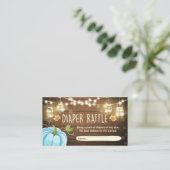 Babydusche Windelwaschkarte Rustikale Pumpkin Begleitkarte (Stehend Vorderseite)