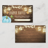 Babydusche Windelwaschkarte Rustikale Pumpkin Begleitkarte (Vorne/Hinten)