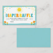 Babydusche Windelwaschkarte Sunshine Blue Begleitkarte (Vorne/Hinten)