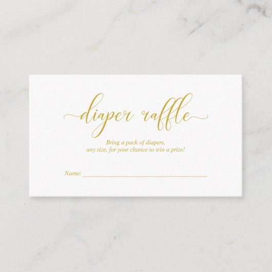 Babydusche Windelwindeln, modernes Gold-Script Begleitkarte (Vorderseite)