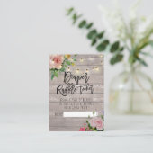 Babydusche Windelwulst Ticket Blumenzwiebelleuchte Begleitkarte (Stehend Vorderseite)