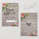 Babydusche Windelwulst Ticket Blumenzwiebelleuchte Begleitkarte (Vorne/Hinten)