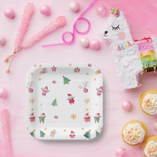 Babydusche Winter Greenery Pappteller (Party)