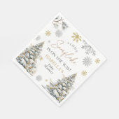 Babydusche Winter Wonderland Serviette (Ecke)
