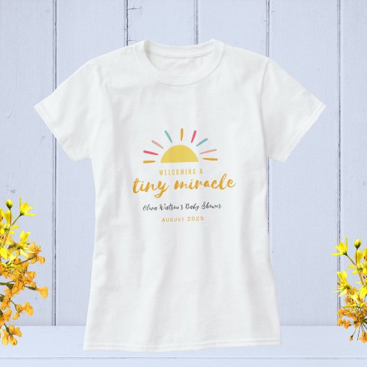 Babydusche, winzig Wundersonne personalisiert T-Shirt