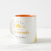 Babydusche, winzig Wundersonne personalisiert Zweifarbige Tasse (Vorderseite Links)